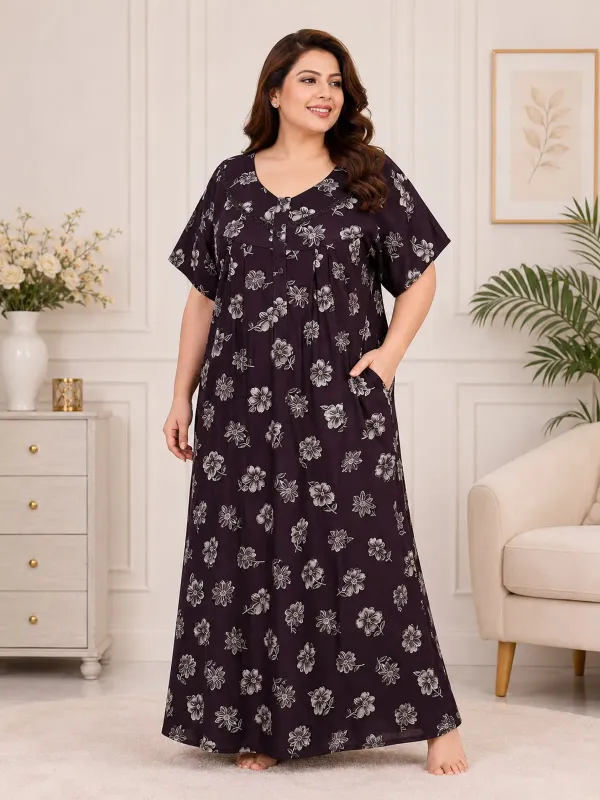 Plus_Size_Printed_Nighty_For_Women_Comfortable_Nightwear