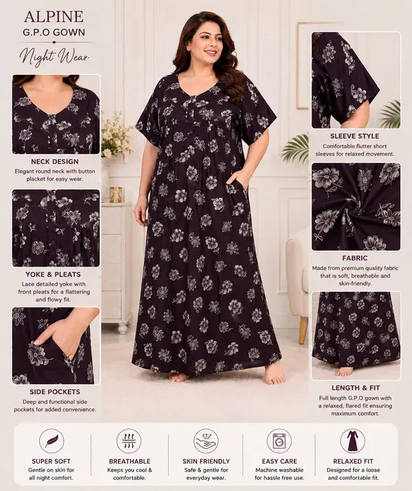 Plus_Size_Printed_Nighty_For_Women_Comfortable_Nightwear