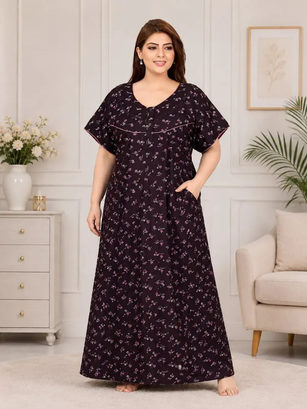 Plus_Size_Printed_Nighty_For_Women_Comfortable_Nightwear