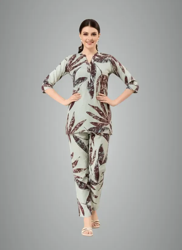 Grey_Rayon_Premium_Co_Ord_Set_For_Women