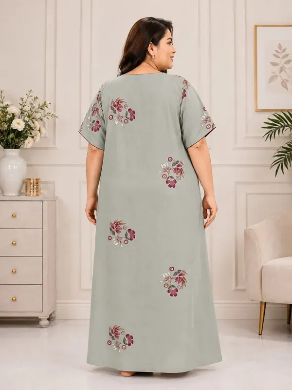 Plus_Size_Printed_Nighty_For_Women_Comfortable_Nightwear