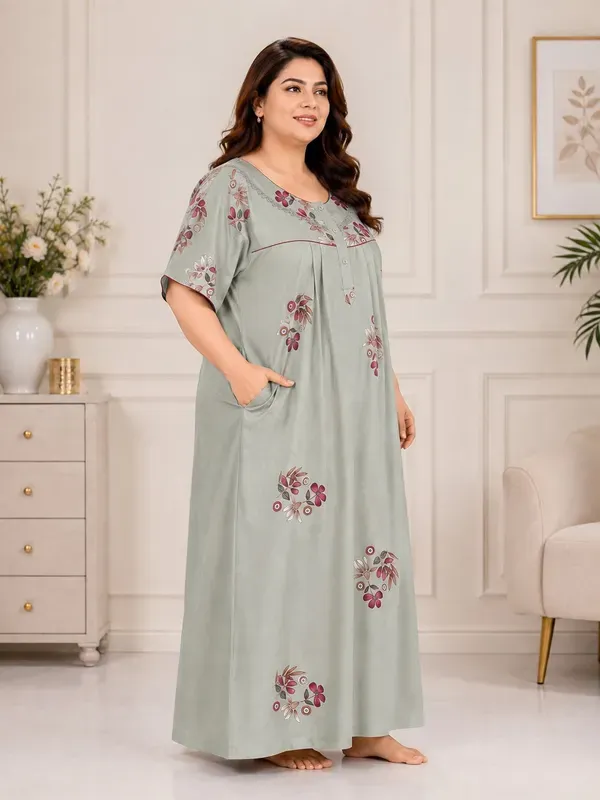 Plus_Size_Printed_Nighty_For_Women_Comfortable_Nightwear