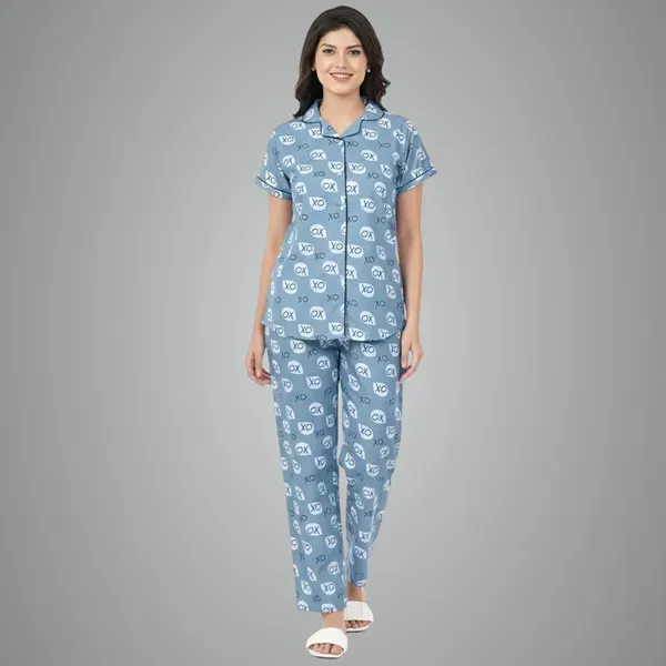 Blue_Cotton_Premium_Night_Suit_For_Women