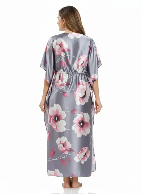 Silver_Italian_Satin_Premium_Kaftan_Night_Gown_For_Women
