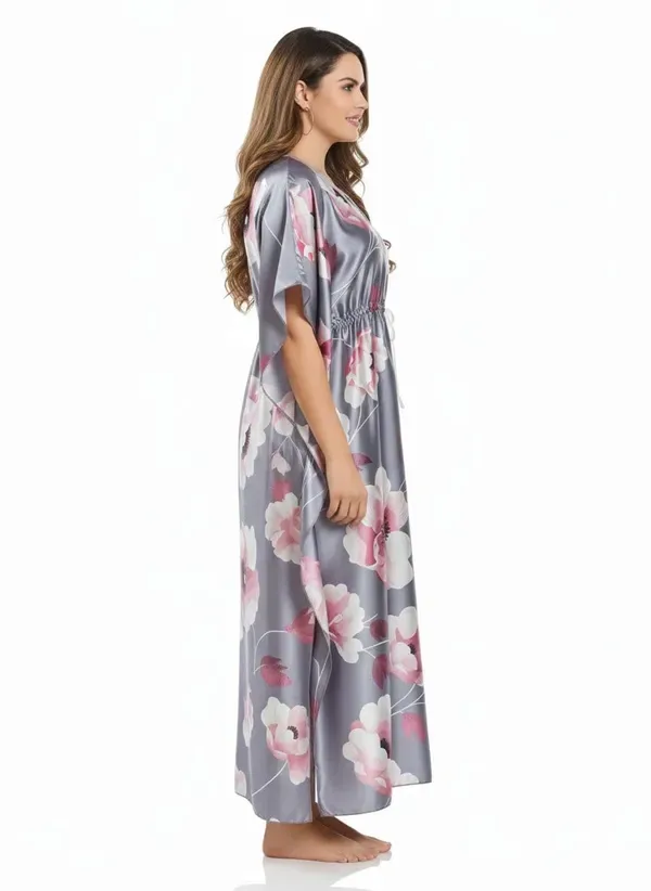 Silver_Italian_Satin_Premium_Kaftan_Night_Gown_For_Women
