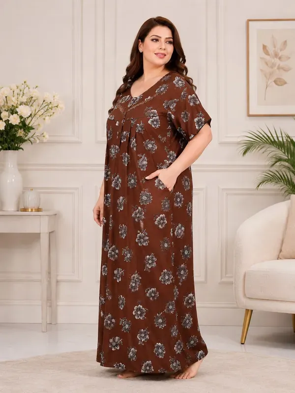 Plus_Size_Printed_Nighty_For_Women_Comfortable_Nightwear