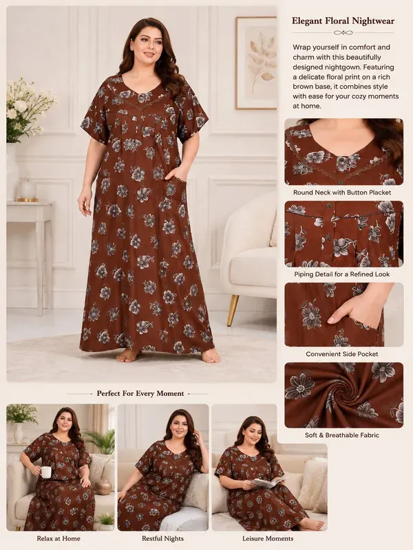 Plus_Size_Printed_Nighty_For_Women_Comfortable_Nightwear