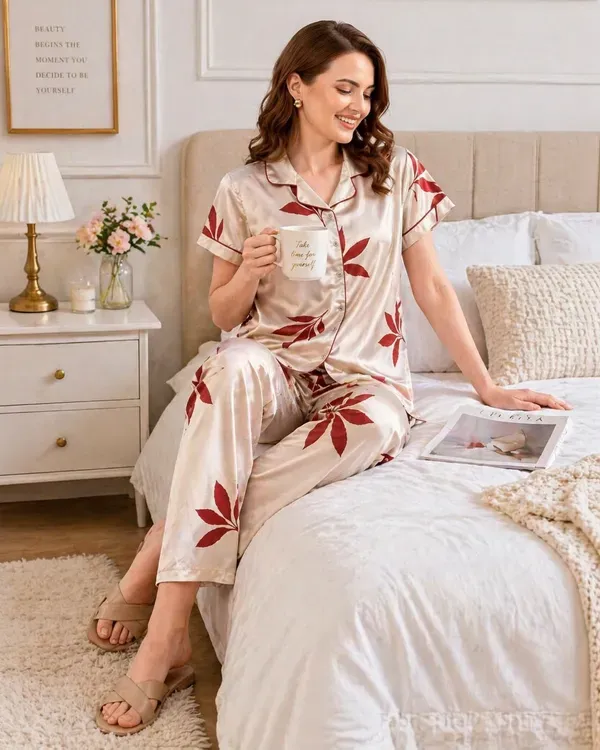 Peach_Italian_Satin_Premium_Nightwear_Top_For_Women