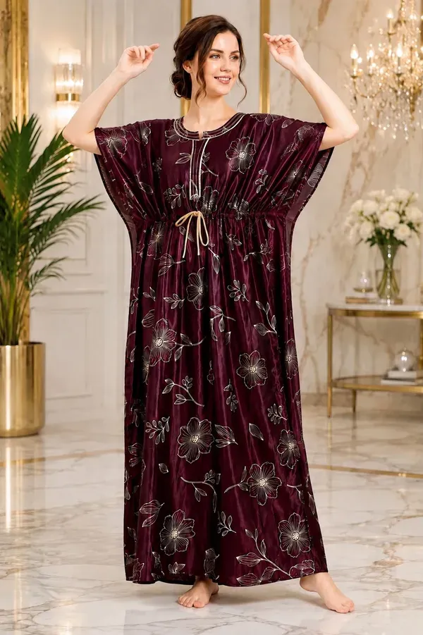 Italian_Satin_Premium_Kaftan_Nighty_For_Women_Purpul