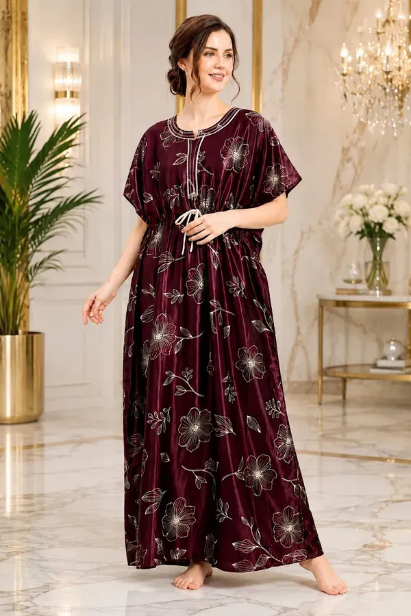 Italian_Satin_Premium_Kaftan_Nighty_For_Women_Purpul