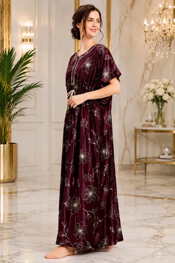 Italian_Satin_Premium_Kaftan_Nighty_For_Women_Purpul