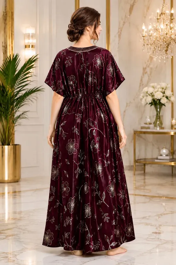 Italian_Satin_Premium_Kaftan_Nighty_For_Women_Purpul