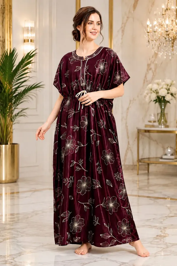 Italian_Satin_Premium_Kaftan_Nighty_For_Women_Purpul