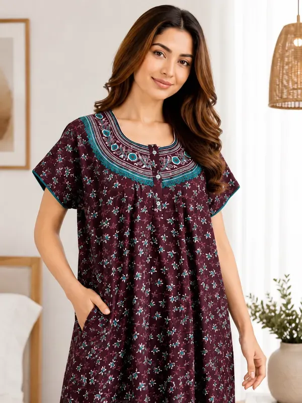 Women_S_Embroidered_Neck_Alfine_Night_Gown
