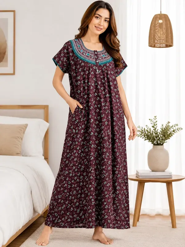 Women_S_Embroidered_Neck_Alfine_Night_Gown