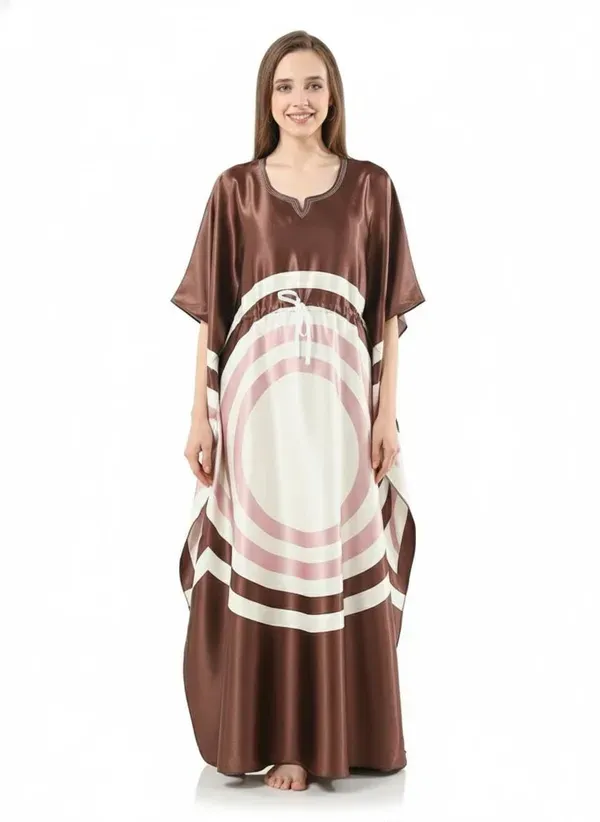 Brown_Italian_Satin_Premium_Kaftan_Night_Gown_For_Women