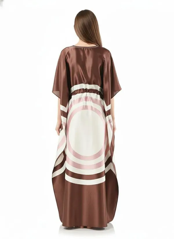 Brown_Italian_Satin_Premium_Kaftan_Night_Gown_For_Women