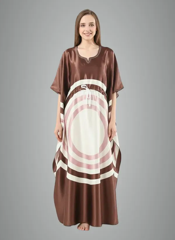 Brown_Italian_Satin_Premium_Kaftan_Night_Gown_For_Women