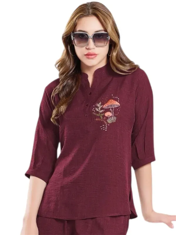 Maroon_Lilan_Premium_Co_Ord_Set_For_Women