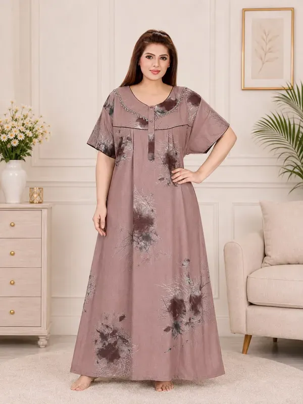 Plus_Size_Printed_Nighty_For_Women_S_Comfortable_Nightwear