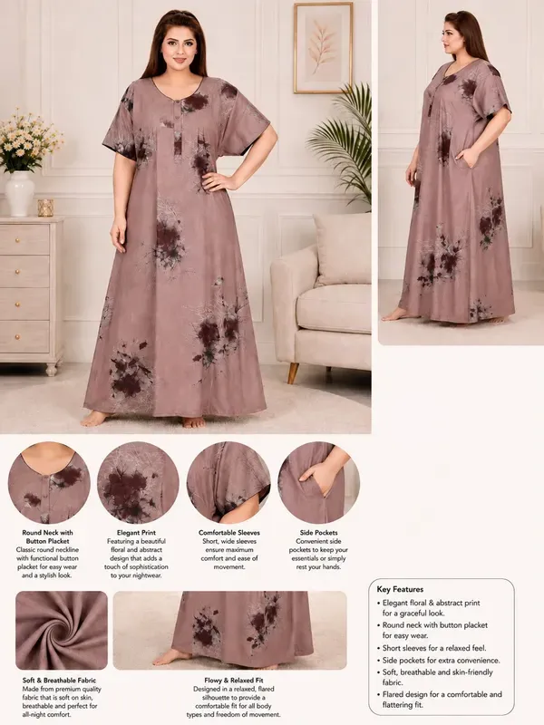 Plus_Size_Printed_Nighty_For_Women_S_Comfortable_Nightwear