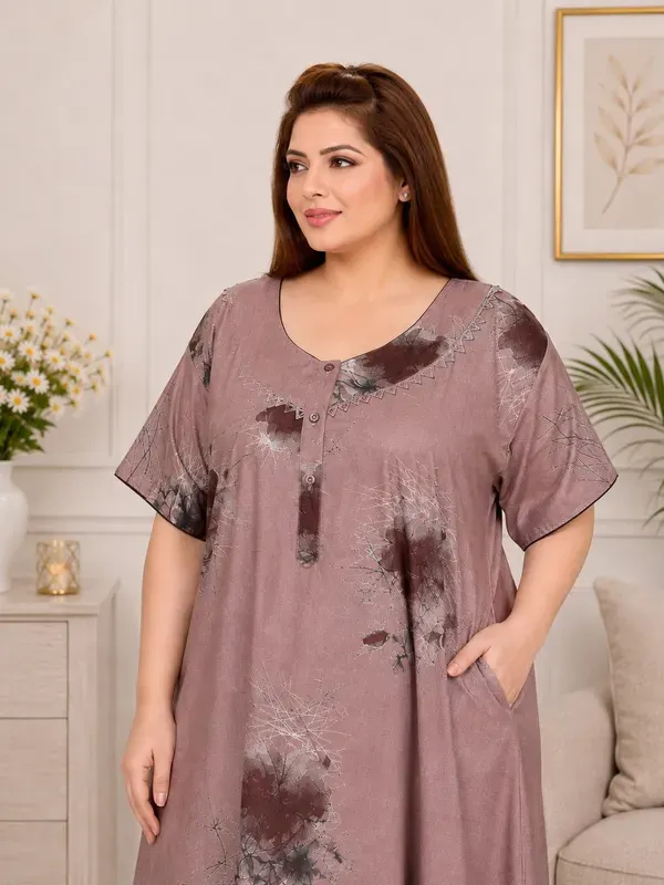 Plus_Size_Printed_Nighty_For_Women_S_Comfortable_Nightwear