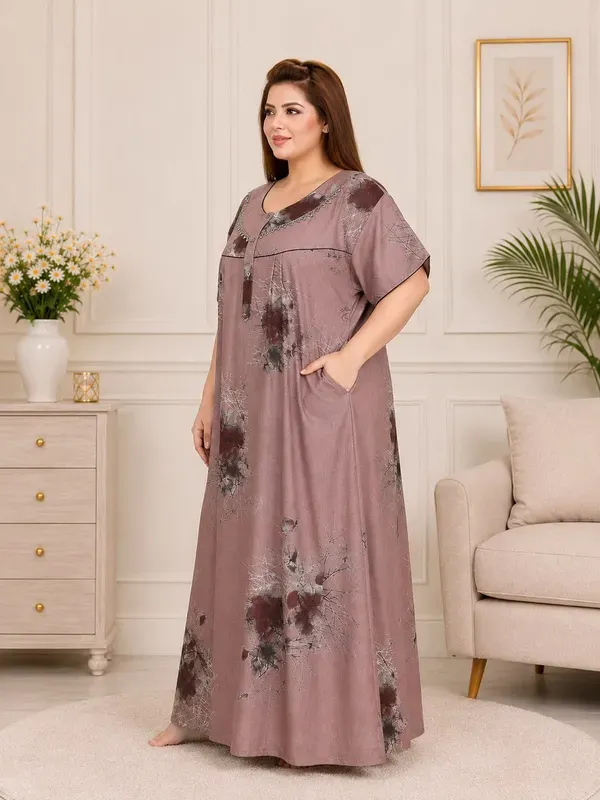 Plus_Size_Printed_Nighty_For_Women_S_Comfortable_Nightwear