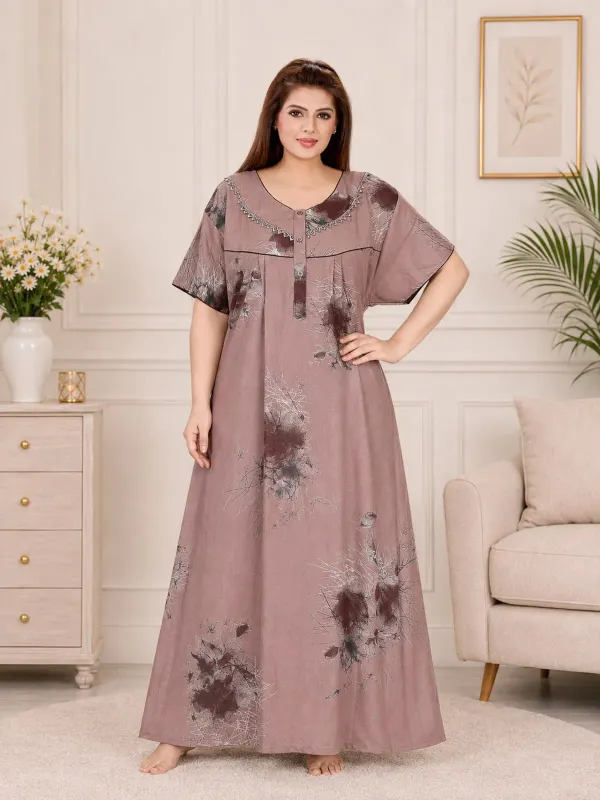 Plus_Size_Printed_Nighty_For_Women_S_Comfortable_Nightwear