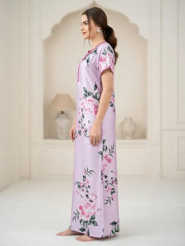 Lavender_Floral_Italian_Satin_Nighty