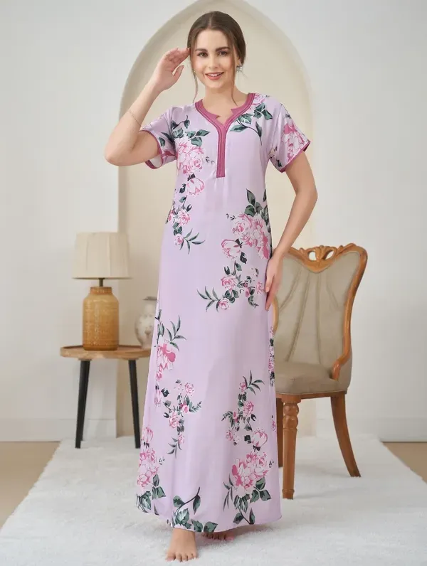 Lavender_Floral_Italian_Satin_Nighty