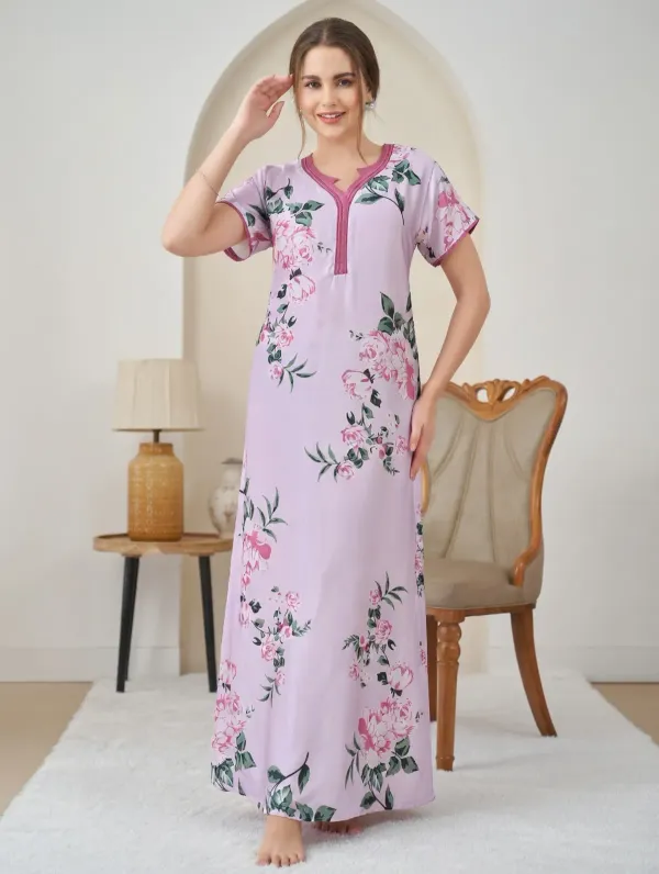 Lavender_Floral_Italian_Satin_Nighty