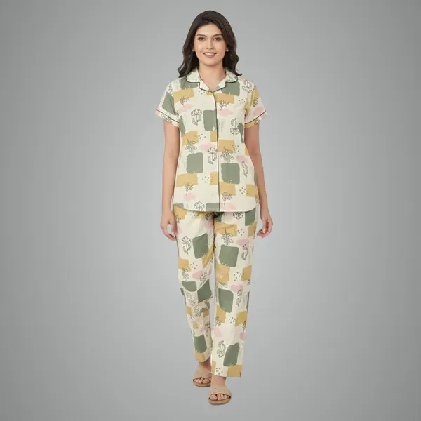 Beige_Cotton_Premium_Night_Suit_For_Women
