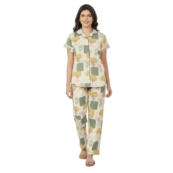 Beige_Cotton_Premium_Night_Suit_For_Women