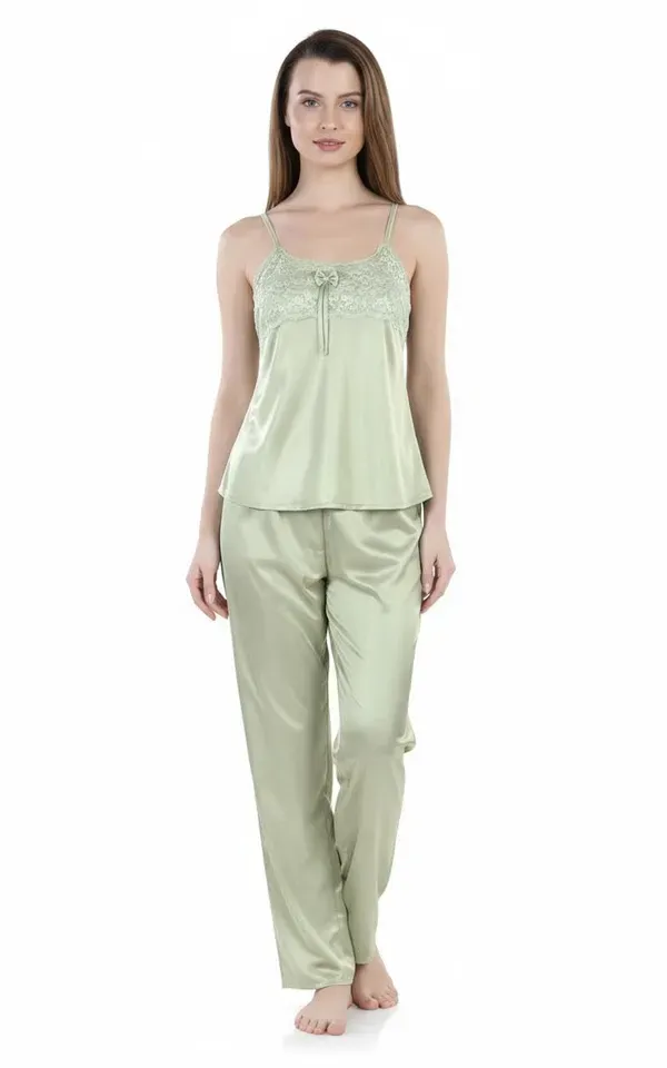 Green_Satin_Premium_Nighty_Set_For_Women