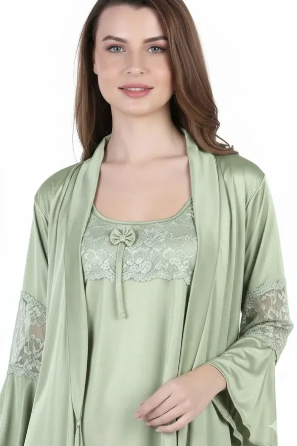 Green_Satin_Premium_Nighty_Set_For_Women
