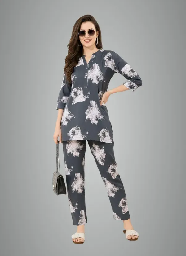 Charcoal_Grey_Rayon_Premium_Co_Ord_Set_For_Women