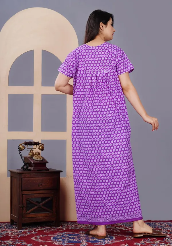Purple_Cotton_Relaxed_Fit_Floral_Print_Nightdress_For_Women