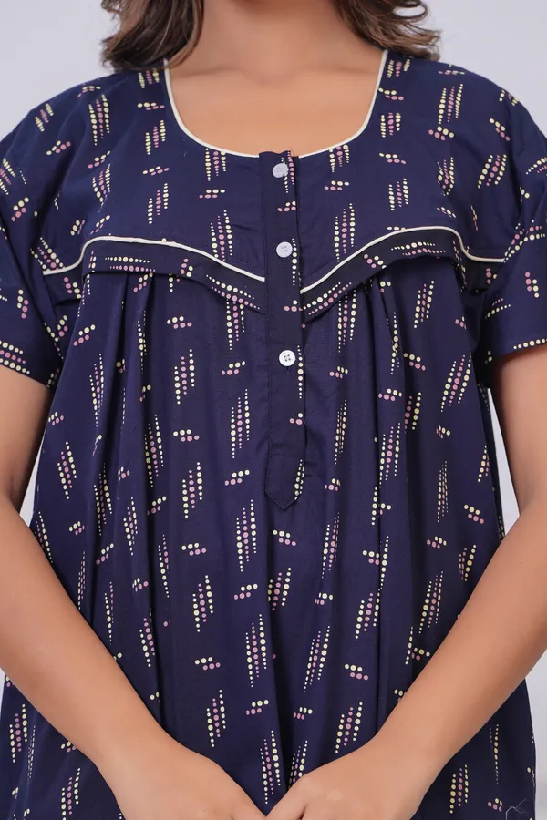 Navy_Cotton_Feeding_Maternity_Maxi_Nightdress_For_Women