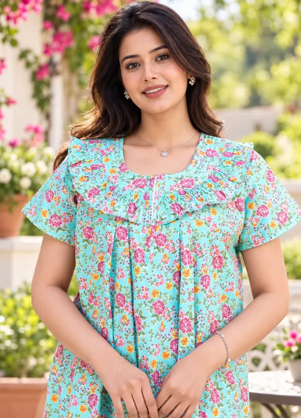 Maya_Print_Pure_Cotton_Frill_Work_Full-Length_Nighty_for_Women