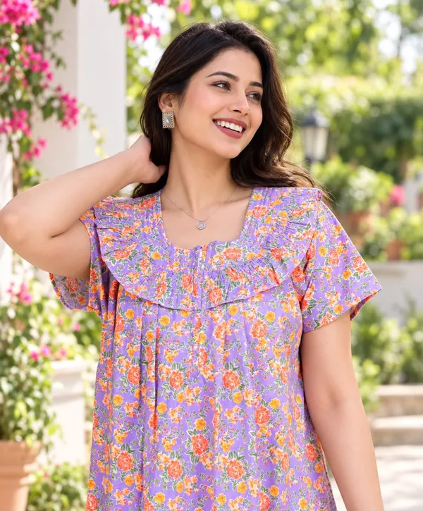 Maya_Print_Pure_Cotton_Frill_Work_Full-Length_Nighty_for_Women
