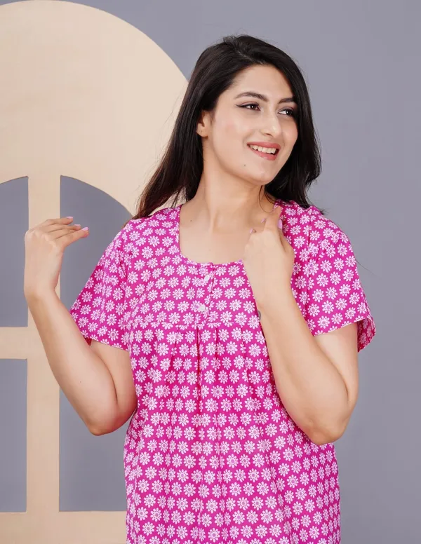 Pink_Cotton_Relaxed_Fit_Floral_Print_Nightdress_For_Women
