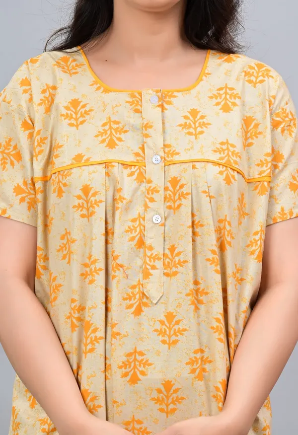 Yellow_Cotton_Relaxed_Fit_Floral_Print_Nightdress_For_Women