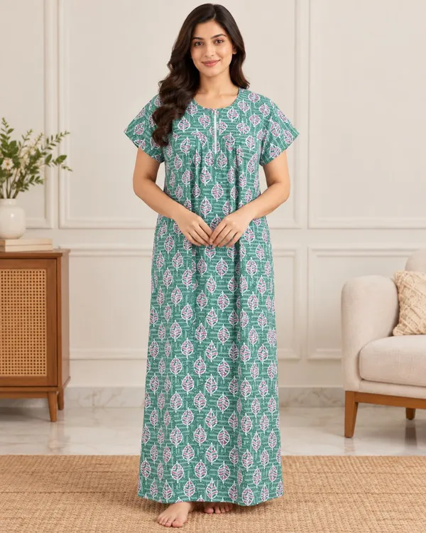 Maya_Print_Cotton_Zip_Nighty_for_Womens_