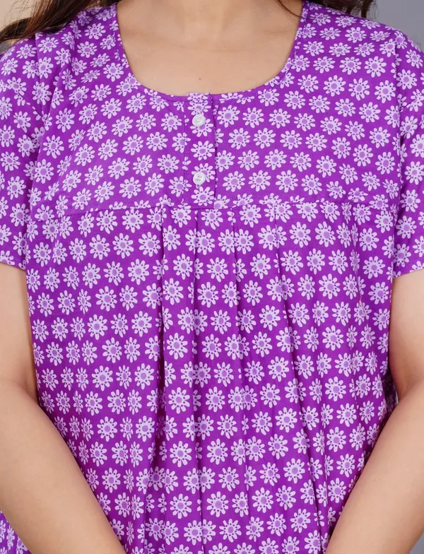 Purple_Cotton_Relaxed_Fit_Floral_Print_Nightdress_For_Women