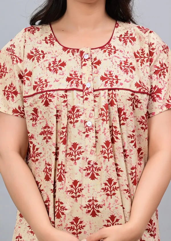 Beige_Cotton_Relaxed_Fit_Floral_Print_Nightdress_For_Women