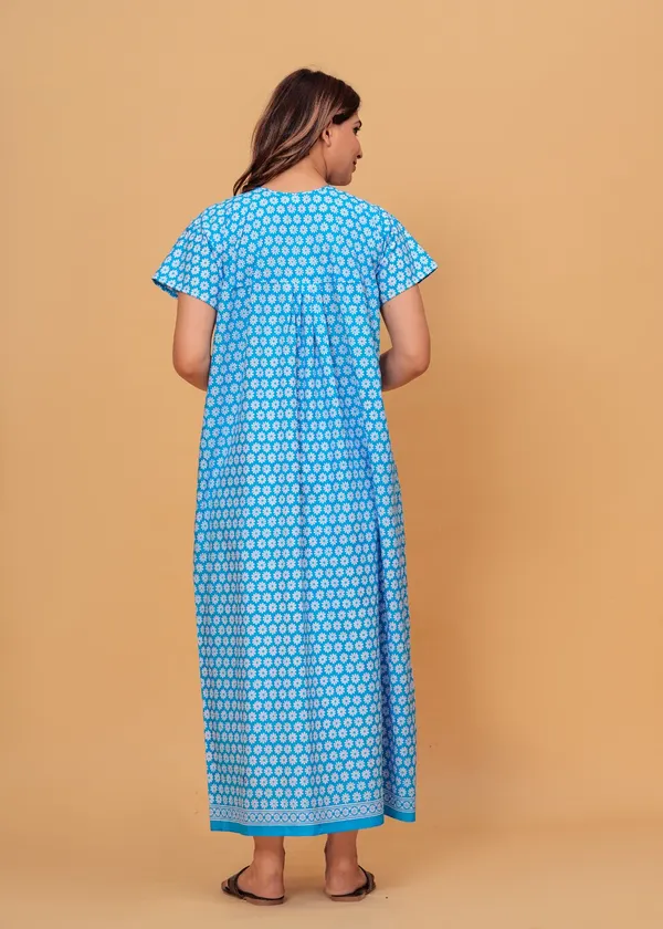 Blue_Cotton_Relaxed_Fit_Floral_Print_Nightdress_For_Women