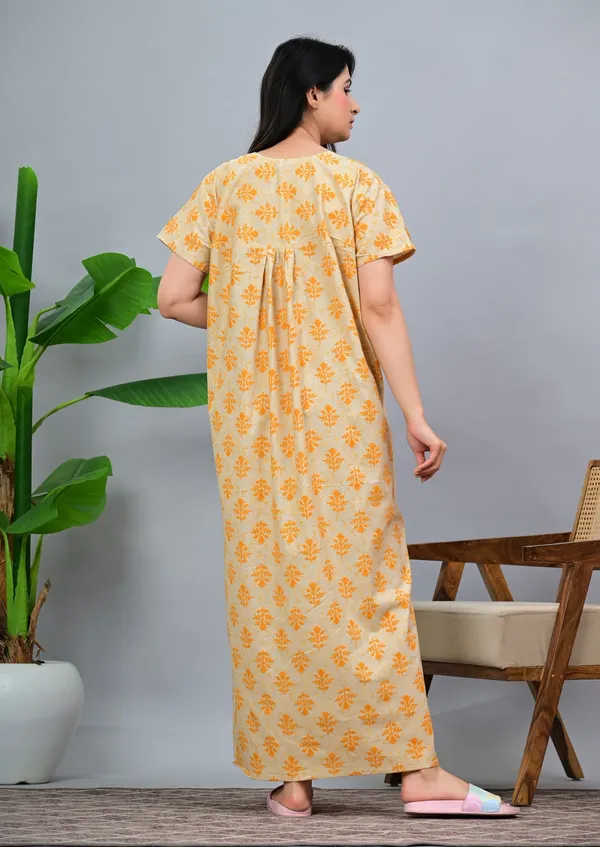 Yellow_Cotton_Relaxed_Fit_Floral_Print_Nightdress_For_Women