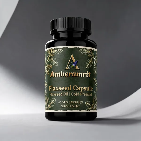 Amberamrit_Cold-Pressed_Flaxseed_Oil_Omega-3_Vegetarian_Capsules