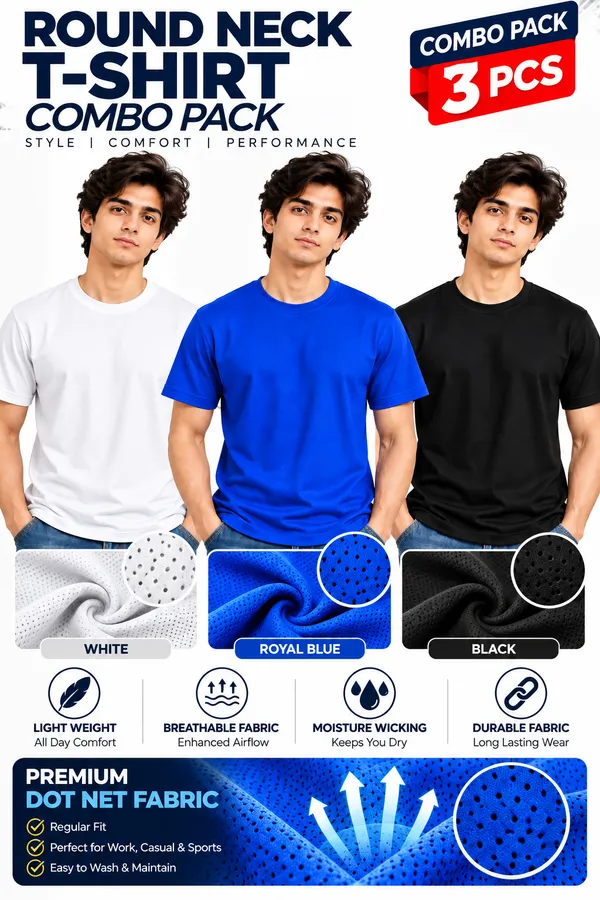 White_Blue_Black_Polyester_Regular_Fit_T-Shirt_Combo_Pack_for_Men