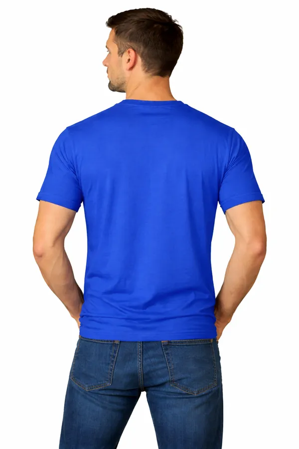Blue_Crew_Neck_Short_Sleeve_T-Shirt_for_Men